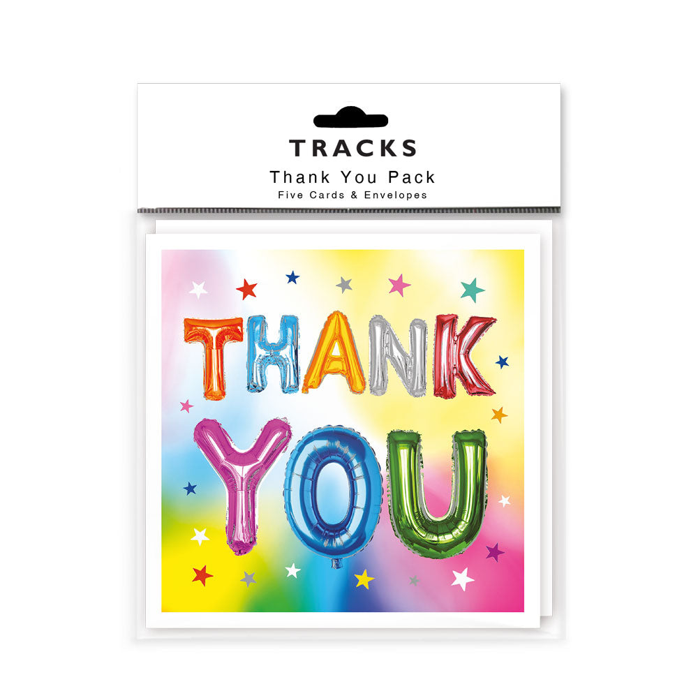 Balloon Thank You Card Pack of 5 luxury cards