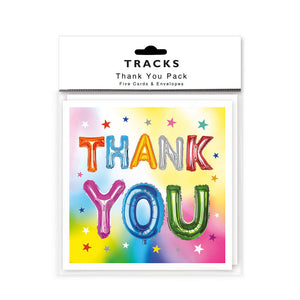 Balloon Thank You Card Pack of 5 luxury cards