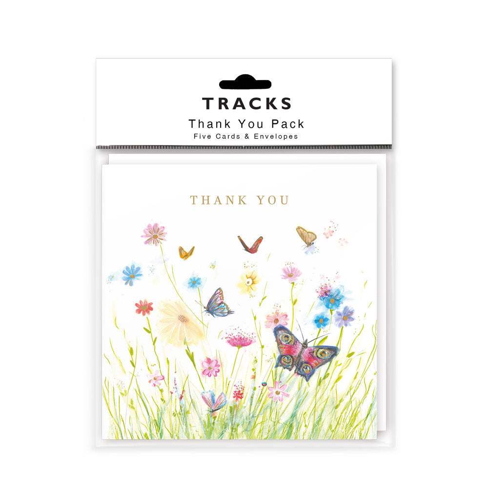 Floral & Butterfly Thank You Card Pack by Julia Pankhurst